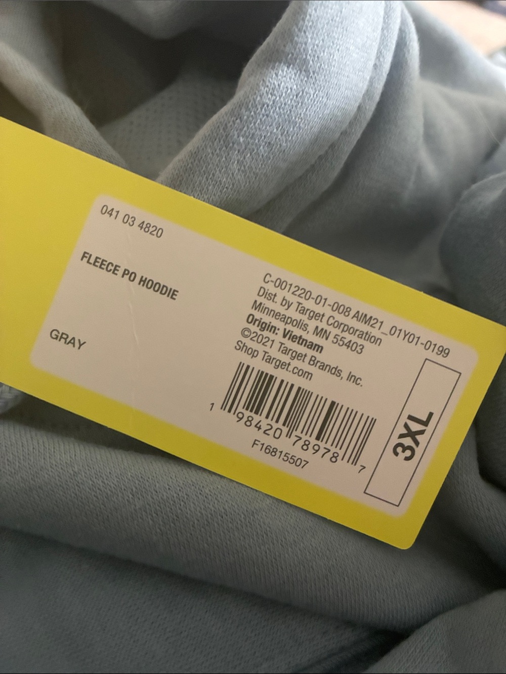 Men's Big Active Comfort Cotton
Fleece Hoodie - All in Motion™ Light Blue 3XL - Picture 5 of 6